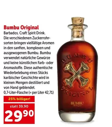 Spirit - Bumbu Original Barbados Craft  Drink