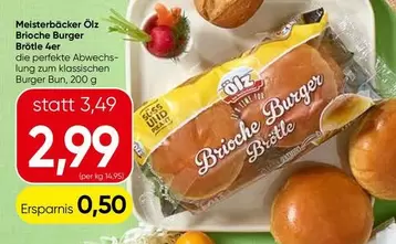 Meisterbäcker Ölz Brioche Burger Brötle 4er