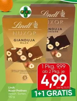 Lindt - Nuxor Gianduja Milch Pralinen