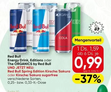 Red Bull - Energy Drink, Editions oder The ORGANICS