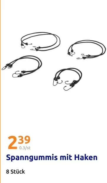Spann Gummis mit Haken