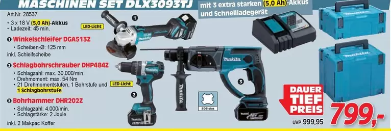 Makita - MASCHINEN SET DLX3093TJ