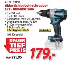 Makita - Akku-Schlagbohrschrauber LXT - DHP489Z Solo