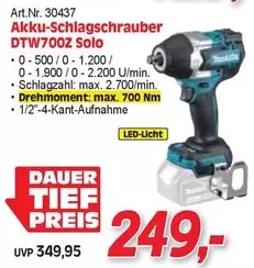 Makita - Akku-Schlagschrauber DTW700Z Solo