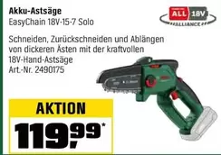 Akku-Astsäge EasyChain 18V-15-7 Solo