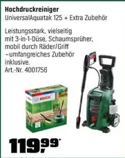 Bosch - Hochdruckreiniger UniversalAquatak 125 + Extra Zubehör