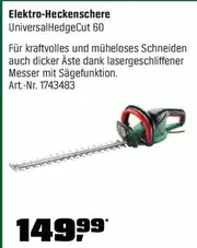 Elektro-Heckenschere UniversalHedgeCut 60 Art.-Nr. 1743483
