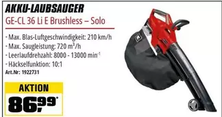 AKKU-LAUBSAUGE GE-CL 36 Li E Brushless - Solo