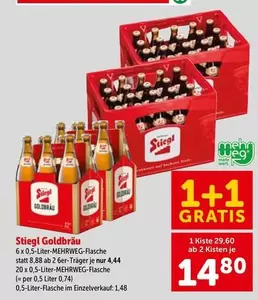 Stiegl -  Goldbräu 6 x 0,5-Liter-MEHRWEG-Flasche