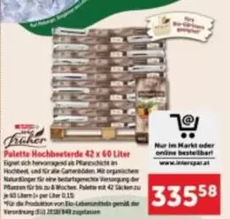 Palette -  Hochbeeterde 42 x 60 Liter