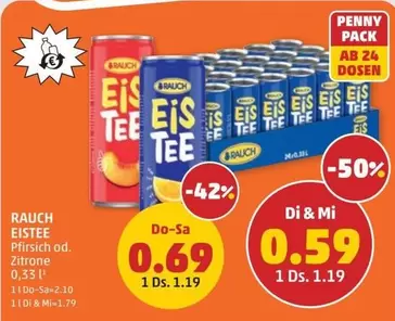 RAUCH EISTEE Pfirsich od. Zitrone