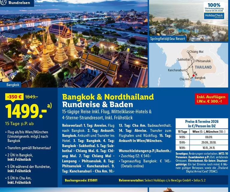 Baden - Bangkok & Nordthailand Rundreise &
