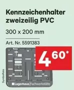 Kennzeichenhalter zweiteilig PVC