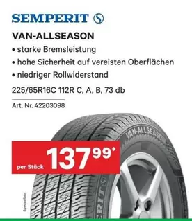VAN-ALLSEASON 225/65R16C 112R C, A, B, 73 db