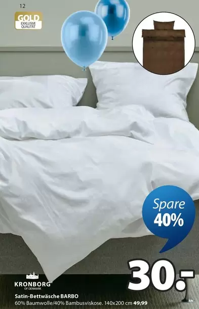 Gold - Satin-Bettwäsche BARBO