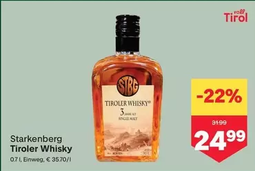 Tiroler Whisky 3 Single Malt
