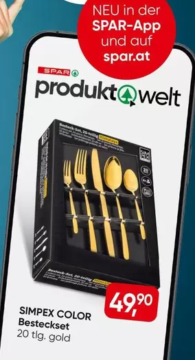 Gold - SIMPEX COLOR Besteckset