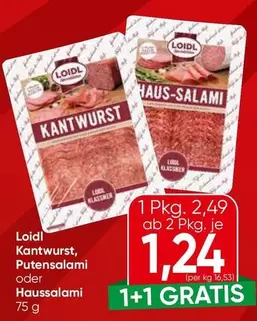 Kantwurst, Putensalami oder Haussalami