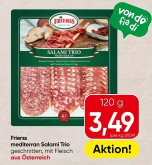 mediterran Salami Trio geschnitten