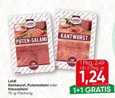 Kantwurst, Putensalami oder Haussalami