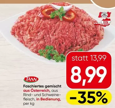 Ama - Faschiertes gemischt aus Österreich, aus Rind- und Schweinefleisch, in Bedienung