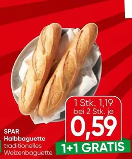 Halbaguette traditionelles Weizenbaguette