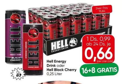 Hell Energy Drink or Hell Black Cherry