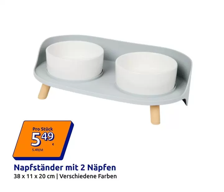 Napfstaender mit 2 Napfen