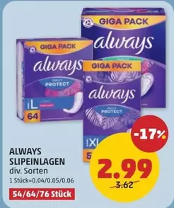 SLIPEINLAGEN div. Sorten