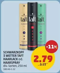3 Wetter Taft Haarlack od. Haarspray