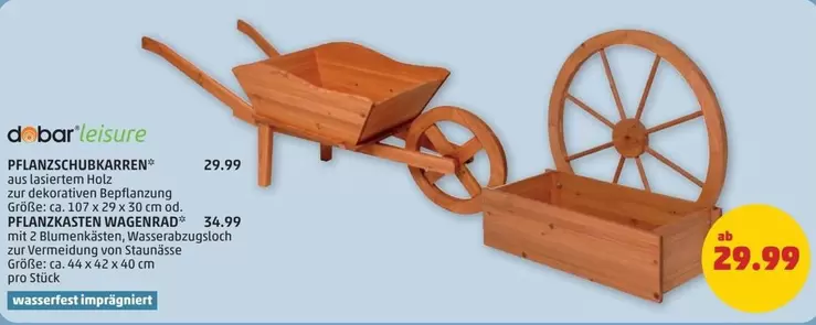 Pflanzschubkarren & Pflanzkasten Wagenrad