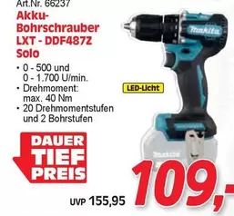 Makita - Akku-Bohrschrauber LXT - DDF487Z Solo
