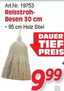 Reisstroh-Besen 30 cm