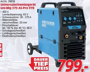 Universal-Schweissgerät Uni-Mig 270 AS-Pro