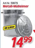 Art.Nr. 59979 Metall-Mülleimer