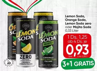 Orange - Lemon Soda,  Soda, Lemon Soda zero oder Mojito Soda