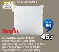 Gold - Synthetikkissen SOFTY FEST