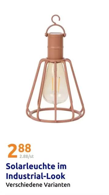 Solarleuchte im Industrial-Look