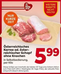 Österreichisches Karree od. österreichischer Schopf ohne Knochen