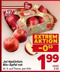 Bio-Äpfel rot Kl. II