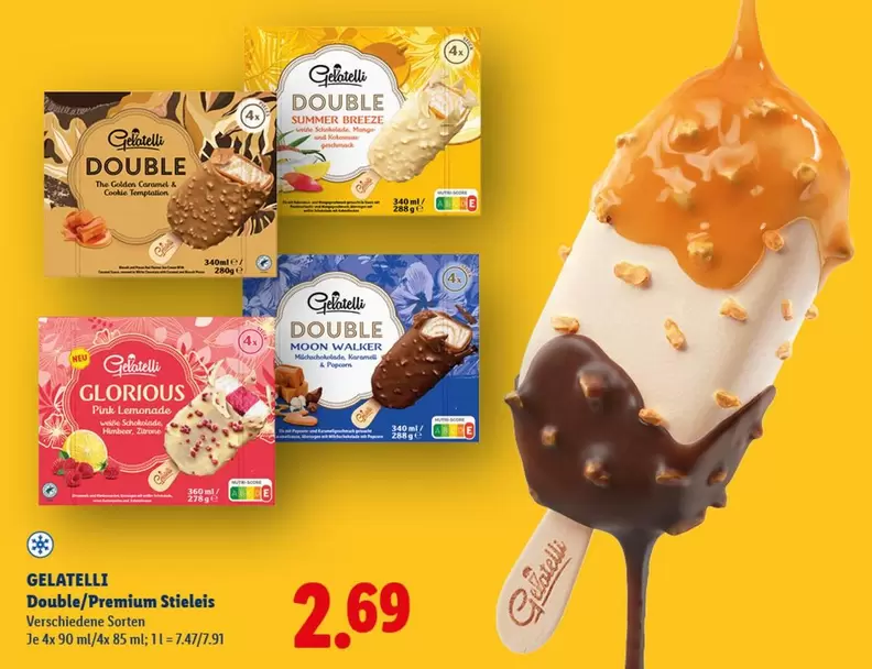 Pink - GELATELLI Double/Premium Stieleis