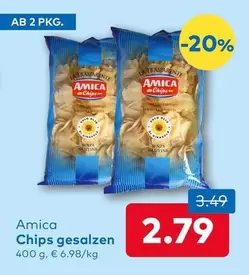 Chips gesalzen