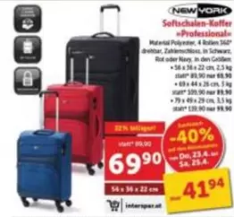 Schwarz - Softschalen-Koffer "Professional"