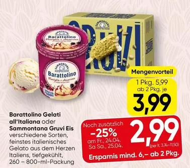 Barattolino Gelati all'Italiana oder Sammmontana Gruvi Eis
