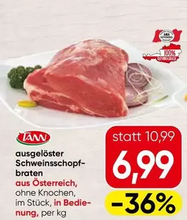 Ama - ausgelöster Schweinsschopfbraten ohne Knochen, im Stück, in Bedienung, per kg