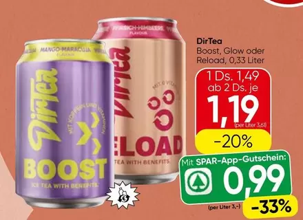 DirTea Boost, Glow oder Reload