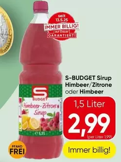 Sirup Himbeer/Zitrone oder Himbeer