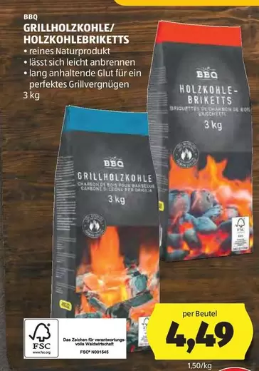 Grillholzkohle / Holzkohlebriketts