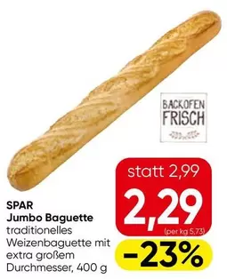 Jumbo Baguette traditionelles Weizenbaguette