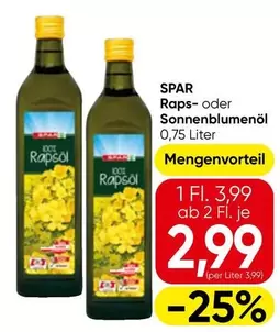 Raps- oder Sonnenblumenöl